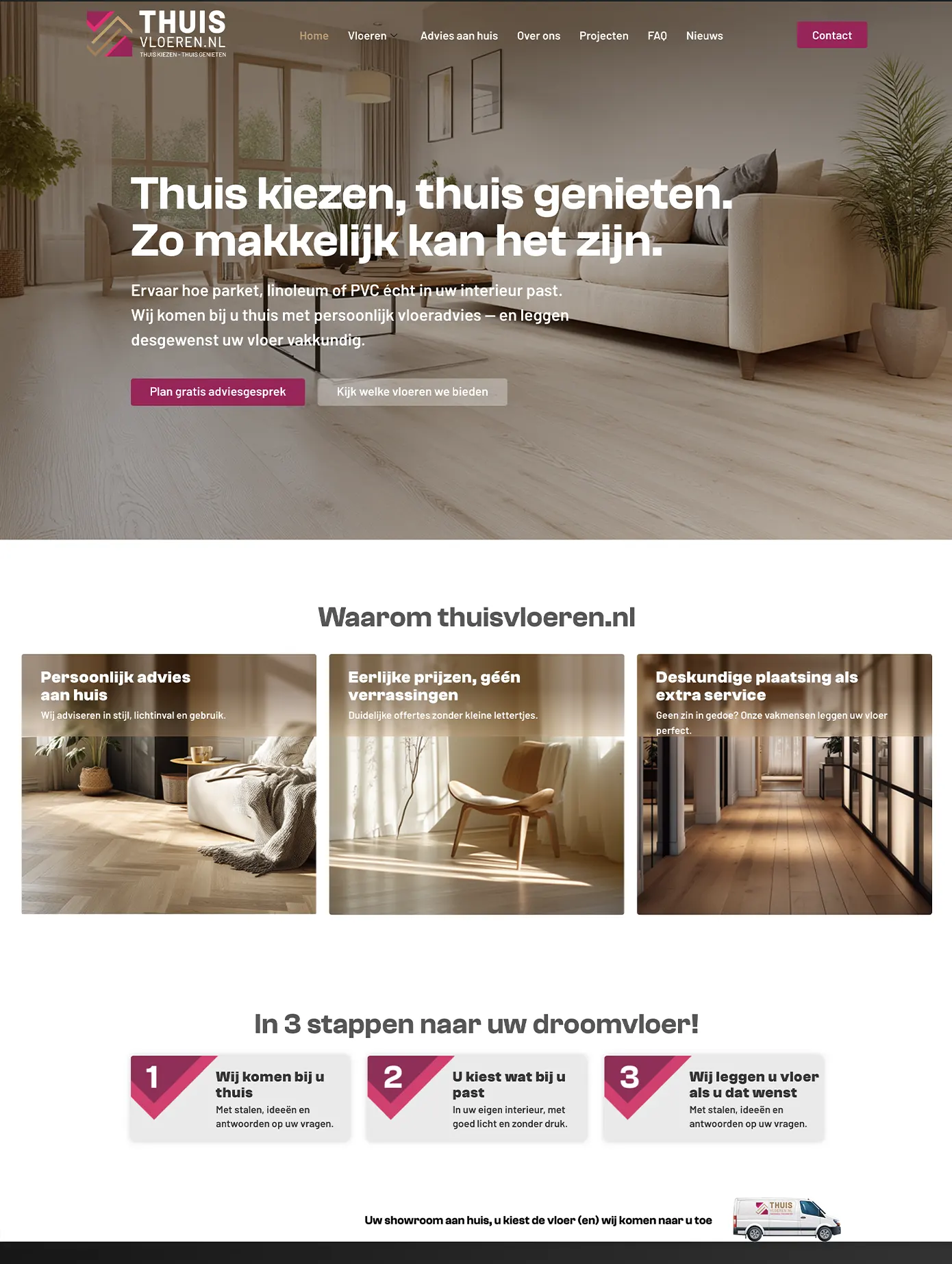 Websiteontwerp voor Thuisvloeren